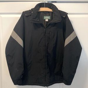 L.L. Bean Parka Jacket Black w/ Grey Accent - Men’s Large